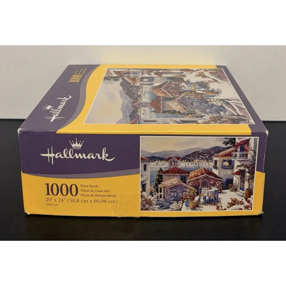 HALLMARK HASBRO ERIN DERTNER 1000 PIECES SEASIDE LEISURE JIGSAW PUZZLE GREECE